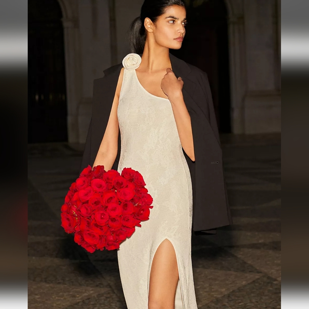 Ronny Kobo Owena One-Shoulder Side-Slit Gown - Picture 15 of 15